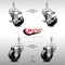 Service Caster 3 Inch SS Phenolic Wheel Swivel 3/8 Inch Threaded Stem Caster Brakes SCC, 2PK SCC-SSTS20S314-PHS-381615-2-TLB-2 - alternate 3